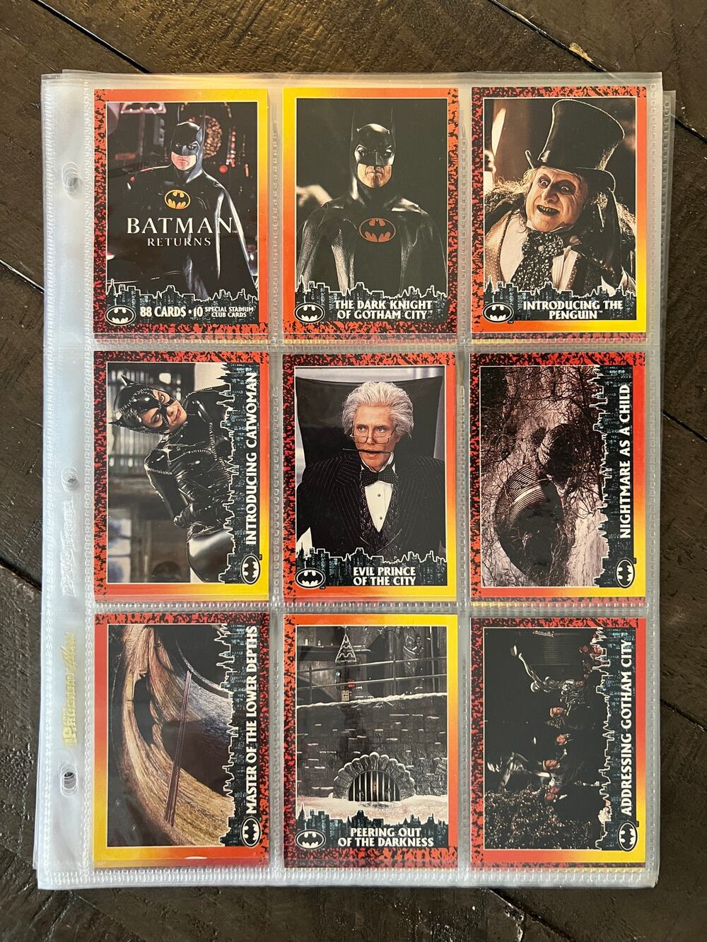 VINTAGE 1992 Topps "BATMAN RETURNS" Complete Card Set - M